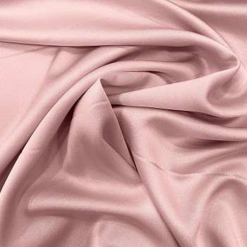 Tissu caddy crêpe envers satin rose