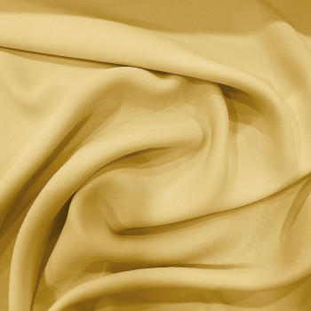 Canary yellow matte double-sided stretch crepe fabric