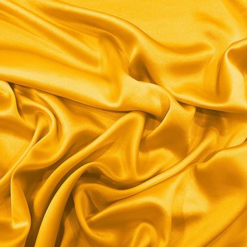 Buttercup yellow washed 100% silk satin fabric