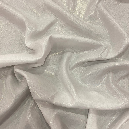 Mother-of-pearl 100% silk lamé satin fabric