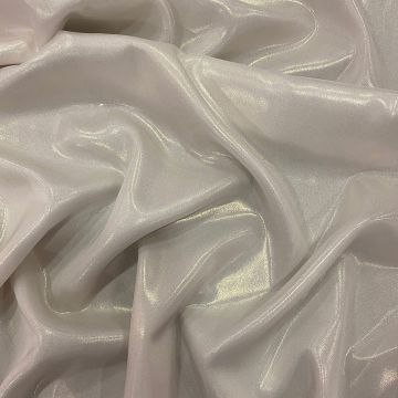 Mother-of-pearl 100% silk lamé chiffon fabric