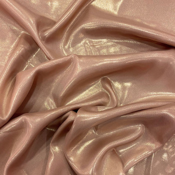 Old pink 100% silk lamé chiffon fabric