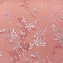 Pink two tone floral silk brocade fabric
