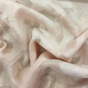 Pearly pink iridescent floral fil coupé silk jacquard on organza Pearly pink iridescent floral fil coupé silk jacquard on organza