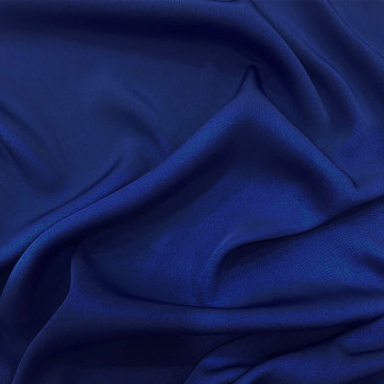 Royal blue matte double-sided stretch crepe fabric