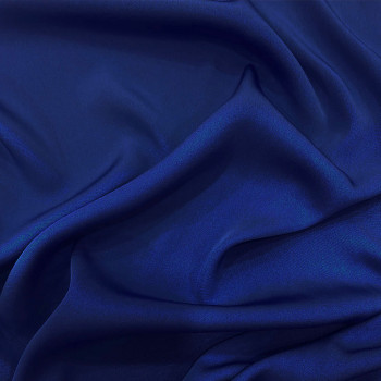 Tissu crêpe stretch double-face mat bleu royal