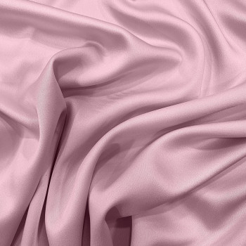 Light pink satin-back cady crepe fabric