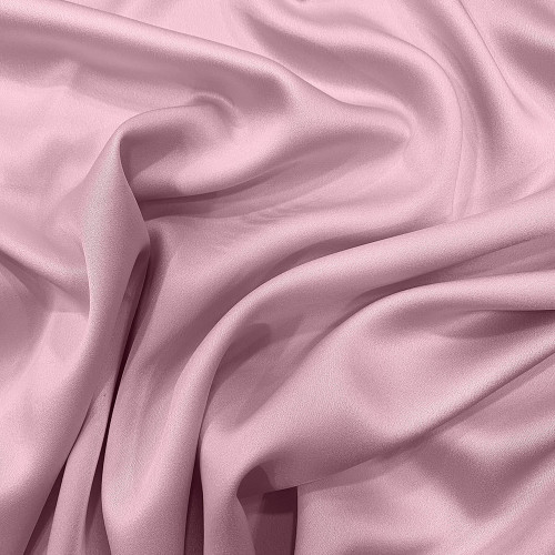 Light pink satin-back cady crepe fabric