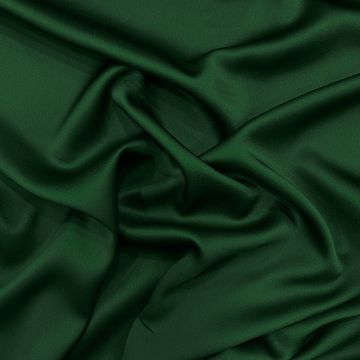 Bottle green satin-back cady crepe fabric