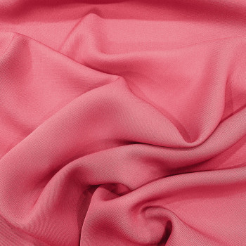 Indian pink 100% silk crepe fabric