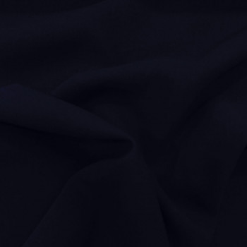 Navy blue double-sided wool crepe fabric