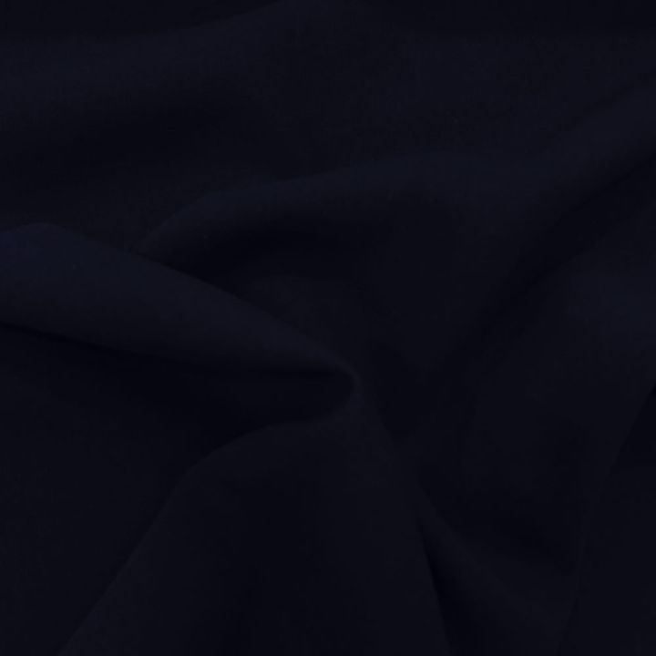 Navy blue double-sided wool crepe fabric