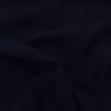 Navy blue double-sided wool crepe fabric