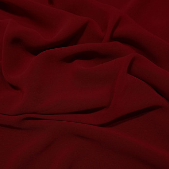 Dark red viscose georgette fabric (2 meters)