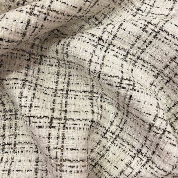 Off-white and gold threads woven and iridescent fabric