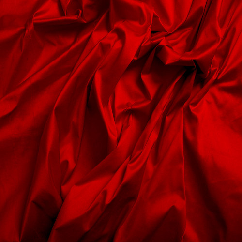 Tissu doupion de soie 100% soie rouge