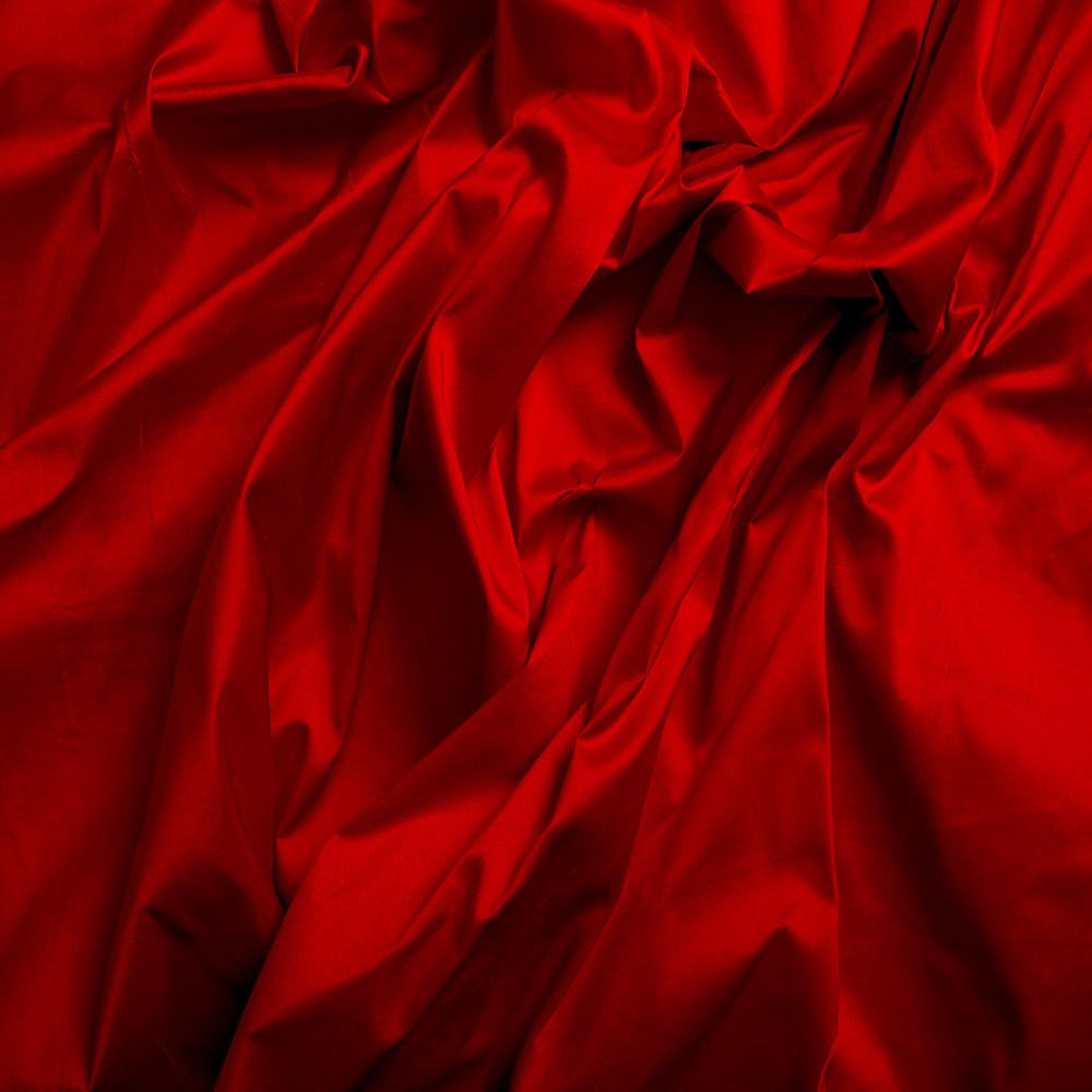 Silk dupion 100% silk red fabric