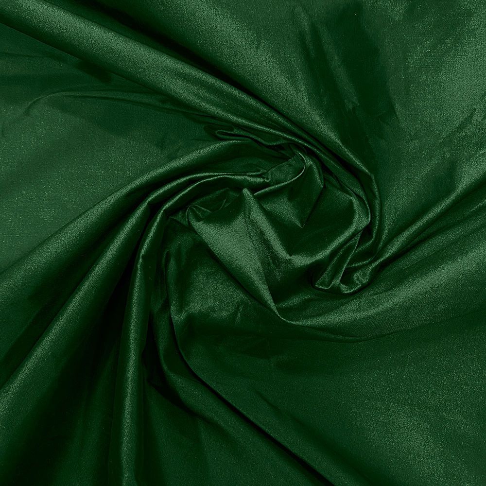 Silk dupion 100% silk pine green fabric