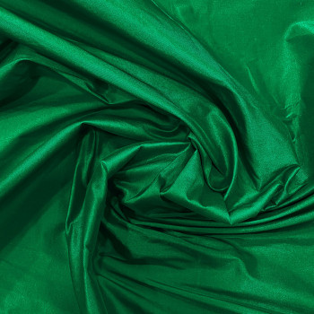 Silk doupion 100% silk emerald green fabric