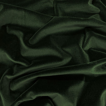 Tissu velours 100% coton vert sapin