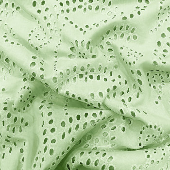 English embroidery fabric 100% cotton Nile green