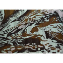 Silk chiffon fabric printed animal skin with satin bands