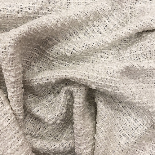 Ecru woven and looped fabric