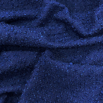 Royal blue woven and looped fabric