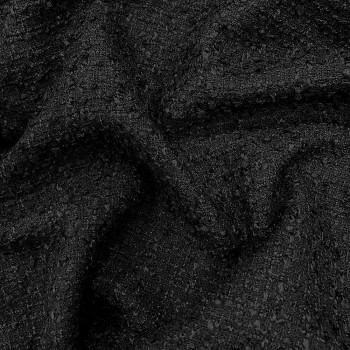 Black woven and looped fabric