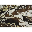 Silk chiffon fabric printed animal skin with satin bands
