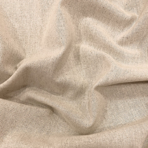 Sand beige linen and viscose fabric