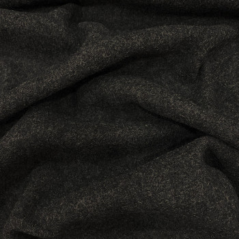 Boiled wool 100% wool anthracite gray fabric