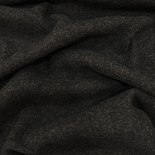 Boiled wool 100% wool anthracite gray fabric