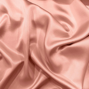 Tea pink satin fabric 100% silk