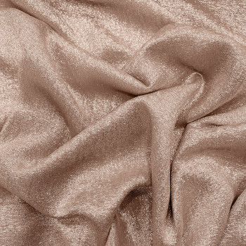 Powder pink lamé silk georgette fabric