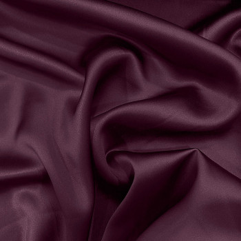 Tissu satin acétate viscose lourd violet aubergine