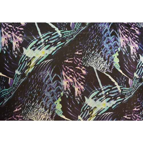 Abstract printed silk chiffon fabric (85 centimetres)