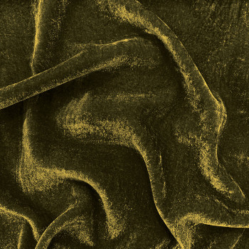 Khaki green silk velvet fabric