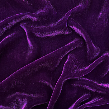 Tissu velours de soie violet
