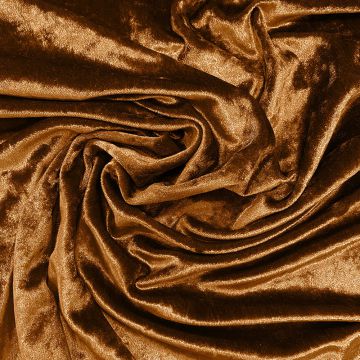 Light brown velvet panne fabric