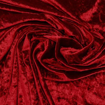 Red velvet panne fabric
