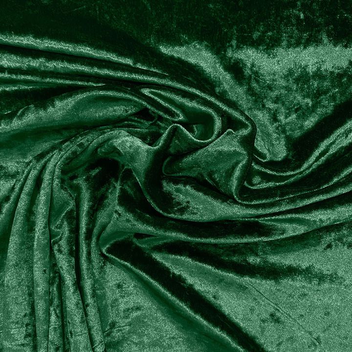 Forest green velvet panne fabric