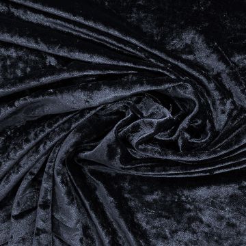 Navy blue velvet panne fabric