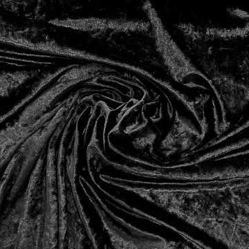 Black velvet panne fabric