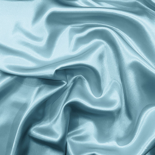 Sky blue satin fabric 100% silk