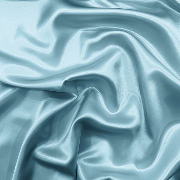 Sky blue satin fabric 100% silk