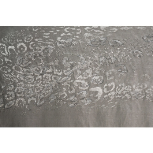 Tissu mousseline dégradée imprimée paillettes peint à la main gris