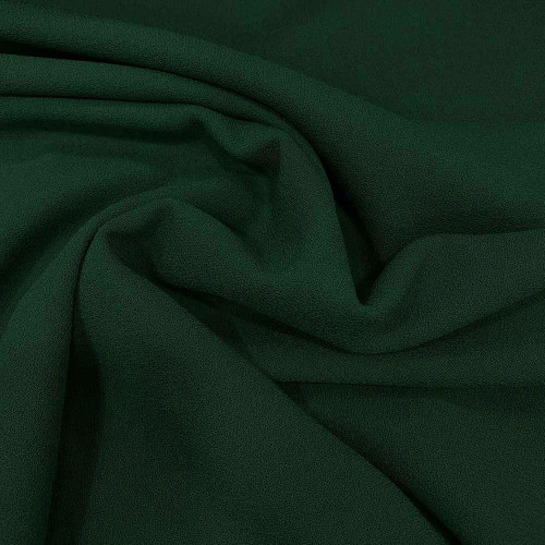 Pine green crepe 100% wool fabric
