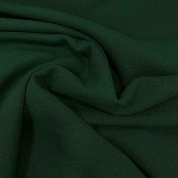 Pine green crepe 100% wool fabric