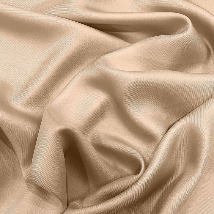 Light champagne 100% silk twill fabric
